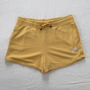 Nike Yellow Sweat Athletic Shorts